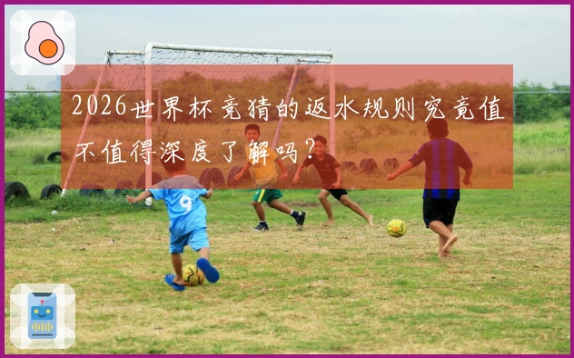 2026世界杯竞猜的返水规则究竟值不值得深度了解吗？